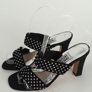 Timothy Hitsman sz 6.5 black crystal studded heels